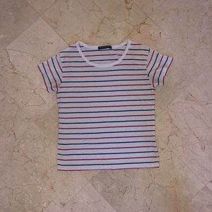 Brandy Melville T-Shirt | Red White and Blue